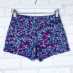 Vineyard Vines‎ Girls Shorts Size 10 Whale Print Navy Blue Casual
